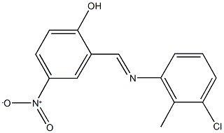 2-{[(3-chloro-2-methylphenyl)imino]methyl}-4-nitrophenol Structure