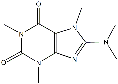 8-(dimethylamino)-1,3,7-trimethyl-3,7-dihydro-1H-purine-2,6-dione 구조식 이미지