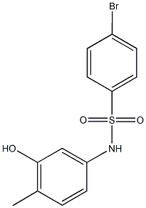 4-bromo-N-(3-hydroxy-4-methylphenyl)benzenesulfonamide 구조식 이미지