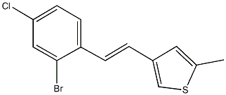 4-[2-(2-bromo-4-chlorophenyl)vinyl]-2-methylthiophene Structure