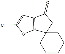 2-chloro-5,6-dihydrospiro(4H-cyclopenta[b]thiophene-6,1'-cyclohexane)-4-one Structure