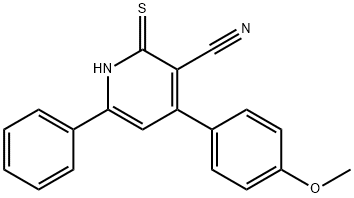 4-(4-methoxyphenyl)-6-phenyl-2-thioxo-1,2-dihydro-3-pyridinecarbonitrile 구조식 이미지