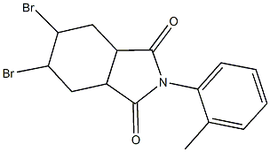 5,6-dibromo-2-(2-methylphenyl)hexahydro-1H-isoindole-1,3(2H)-dione Structure