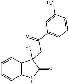 3-[2-(3-aminophenyl)-2-oxoethyl]-3-hydroxy-1,3-dihydro-2H-indol-2-one 구조식 이미지