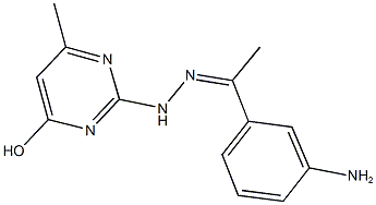 1-(3-aminophenyl)ethanone (4-hydroxy-6-methyl-2-pyrimidinyl)hydrazone Structure