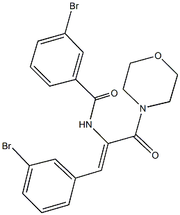 3-bromo-N-[2-(3-bromophenyl)-1-(4-morpholinylcarbonyl)vinyl]benzamide Structure