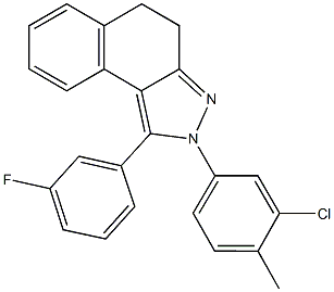 2-(3-chloro-4-methylphenyl)-1-(3-fluorophenyl)-4,5-dihydro-2H-benzo[e]indazole Structure