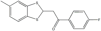 1-(4-fluorophenyl)-2-(5-methyl-1,3-benzodithiol-2-yl)ethanone 구조식 이미지