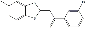 1-(3-bromophenyl)-2-(5-methyl-1,3-benzodithiol-2-yl)ethanone Structure