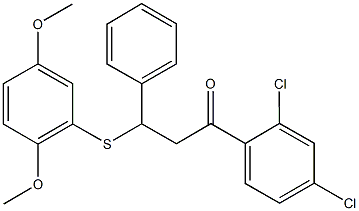 1-(2,4-dichlorophenyl)-3-[(2,5-dimethoxyphenyl)sulfanyl]-3-phenyl-1-propanone 구조식 이미지