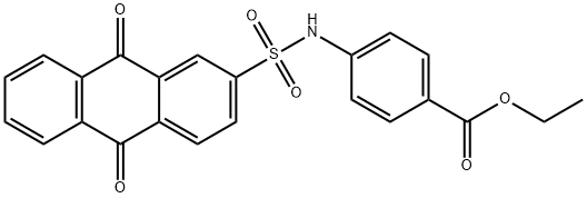 ethyl 4-{[(9,10-dioxo-9,10-dihydro-2-anthracenyl)sulfonyl]amino}benzoate Structure