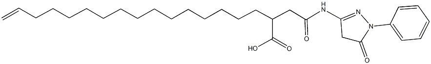 2-{2-oxo-2-[(5-oxo-1-phenyl-4,5-dihydro-1H-pyrazol-3-yl)amino]ethyl}-17-octadecenoic acid Structure