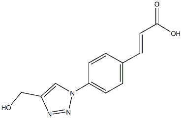 3-{4-[4-(hydroxymethyl)-1H-1,2,3-triazol-1-yl]phenyl}acrylic acid Structure