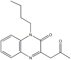 1-butyl-3-(2-oxopropyl)-2(1H)-quinoxalinone Structure