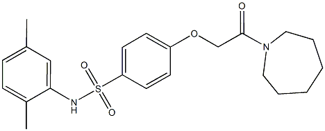 4-[2-(1-azepanyl)-2-oxoethoxy]-N-(2,5-dimethylphenyl)benzenesulfonamide Structure