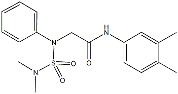 2-{[(dimethylamino)sulfonyl]anilino}-N-(3,4-dimethylphenyl)acetamide 구조식 이미지