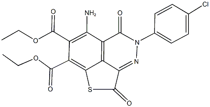 diethyl 4-amino-2-(4-chlorophenyl)-3,8-dioxo-2,8-dihydro-3H-thieno[4,3,2-de]phthalazine-5,6-dicarboxylate Structure