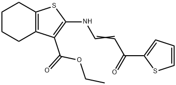 ethyl 2-{[3-oxo-3-(2-thienyl)-1-propenyl]amino}-4,5,6,7-tetrahydro-1-benzothiophene-3-carboxylate Structure