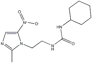 N-cyclohexyl-N'-(2-{5-nitro-2-methyl-1H-imidazol-1-yl}ethyl)urea Structure