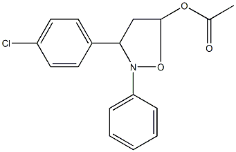 3-(4-chlorophenyl)-2-phenyl-5-isoxazolidinyl acetate 구조식 이미지