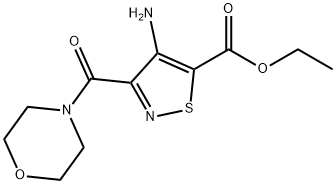 ethyl 4-amino-3-(4-morpholinylcarbonyl)-5-isothiazolecarboxylate Structure