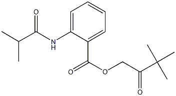 3,3-dimethyl-2-oxobutyl 2-(isobutyrylamino)benzoate 구조식 이미지
