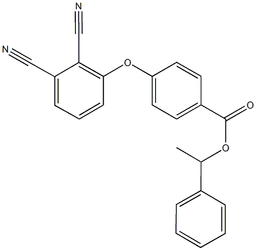 1-phenylethyl 4-(2,3-dicyanophenoxy)benzoate 구조식 이미지