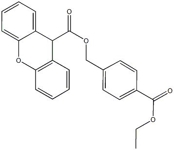 4-(ethoxycarbonyl)benzyl 9H-xanthene-9-carboxylate 구조식 이미지