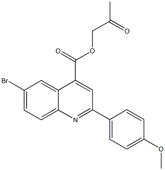 2-oxopropyl 6-bromo-2-(4-methoxyphenyl)-4-quinolinecarboxylate 구조식 이미지