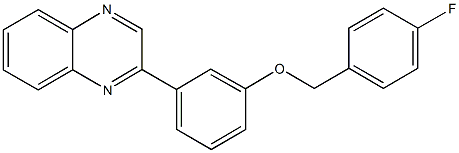 4-fluorobenzyl 3-(2-quinoxalinyl)phenyl ether 구조식 이미지