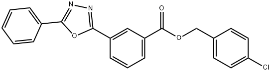 4-chlorobenzyl 3-(5-phenyl-1,3,4-oxadiazol-2-yl)benzoate Structure