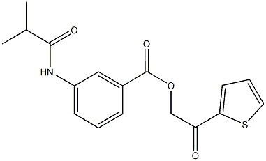2-oxo-2-(2-thienyl)ethyl 3-(isobutyrylamino)benzoate 구조식 이미지