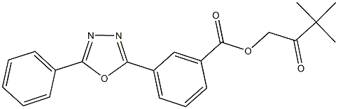 3,3-dimethyl-2-oxobutyl 3-(5-phenyl-1,3,4-oxadiazol-2-yl)benzoate Structure