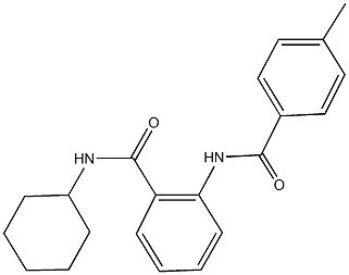 N-cyclohexyl-2-[(4-methylbenzoyl)amino]benzamide Structure