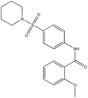 2-methoxy-N-[4-(1-piperidinylsulfonyl)phenyl]benzamide Structure