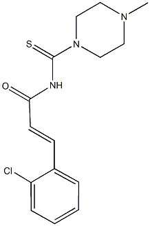 3-(2-chlorophenyl)-N-[(4-methyl-1-piperazinyl)carbothioyl]acrylamide Structure