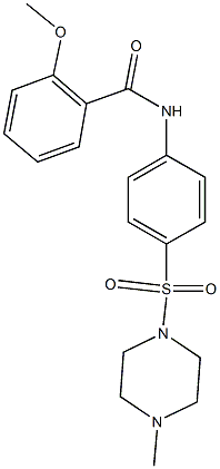 2-methoxy-N-{4-[(4-methyl-1-piperazinyl)sulfonyl]phenyl}benzamide 구조식 이미지