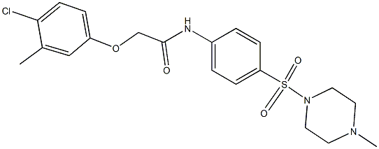2-(4-chloro-3-methylphenoxy)-N-{4-[(4-methyl-1-piperazinyl)sulfonyl]phenyl}acetamide Structure