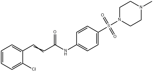 3-(2-chlorophenyl)-N-{4-[(4-methyl-1-piperazinyl)sulfonyl]phenyl}acrylamide 구조식 이미지