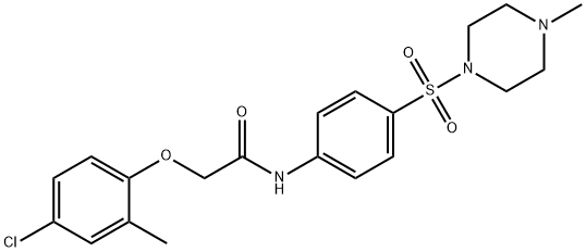 2-(4-chloro-2-methylphenoxy)-N-{4-[(4-methyl-1-piperazinyl)sulfonyl]phenyl}acetamide 구조식 이미지