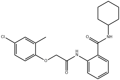 2-{[(4-chloro-2-methylphenoxy)acetyl]amino}-N-cyclohexylbenzamide Structure
