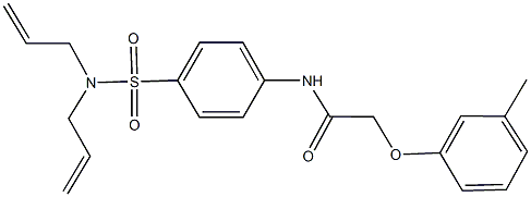 N-{4-[(diallylamino)sulfonyl]phenyl}-2-(3-methylphenoxy)acetamide 구조식 이미지