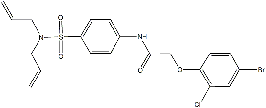 2-(4-bromo-2-chlorophenoxy)-N-{4-[(diallylamino)sulfonyl]phenyl}acetamide Structure