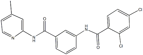 2,4-dichloro-N-(3-{[(4-methyl-2-pyridinyl)amino]carbonyl}phenyl)benzamide 구조식 이미지