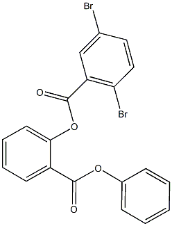 2-(phenoxycarbonyl)phenyl 2,5-dibromobenzoate 구조식 이미지