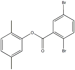 2,5-dimethylphenyl 2,5-dibromobenzoate Structure