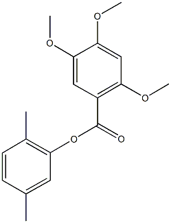 2,5-dimethylphenyl 2,4,5-trimethoxybenzoate Structure