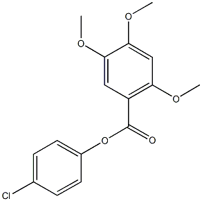 4-chlorophenyl 2,4,5-trimethoxybenzoate Structure