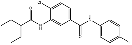 4-chloro-3-[(2-ethylbutanoyl)amino]-N-(4-fluorophenyl)benzamide Structure