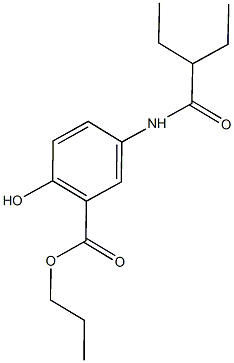 propyl 5-[(2-ethylbutanoyl)amino]-2-hydroxybenzoate 구조식 이미지